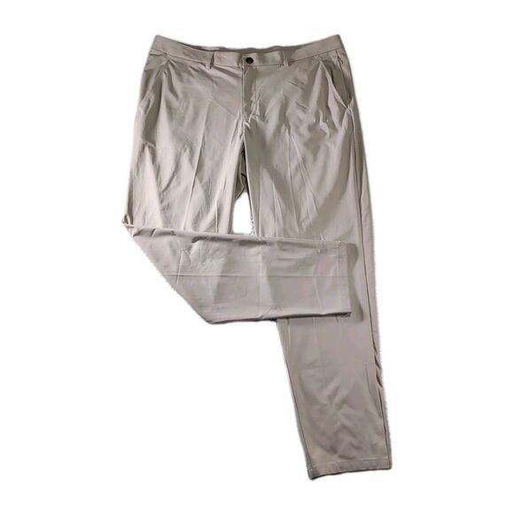Reebok Men’s 40x32 Khaki Tan Athletic Stretch Flat Front Chino Pants - Picture 1 of 8